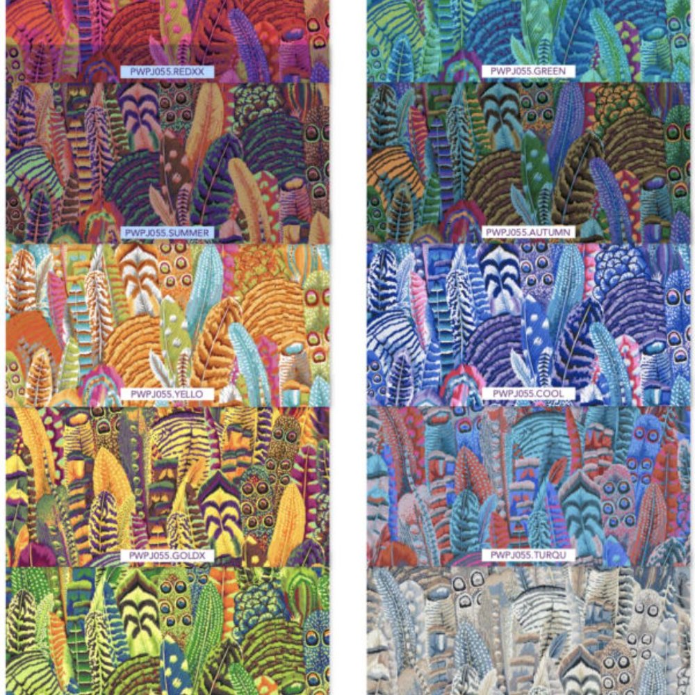 Kaffe Fasset Collective. Feathers by Philip Jacobs for Free Spirit Fabrics. 10FQ - Picture 3 of 14